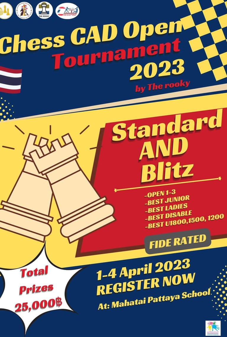 Chess CAD Open Tournament 2023 by the Rooky Thailand. Thailand Chess