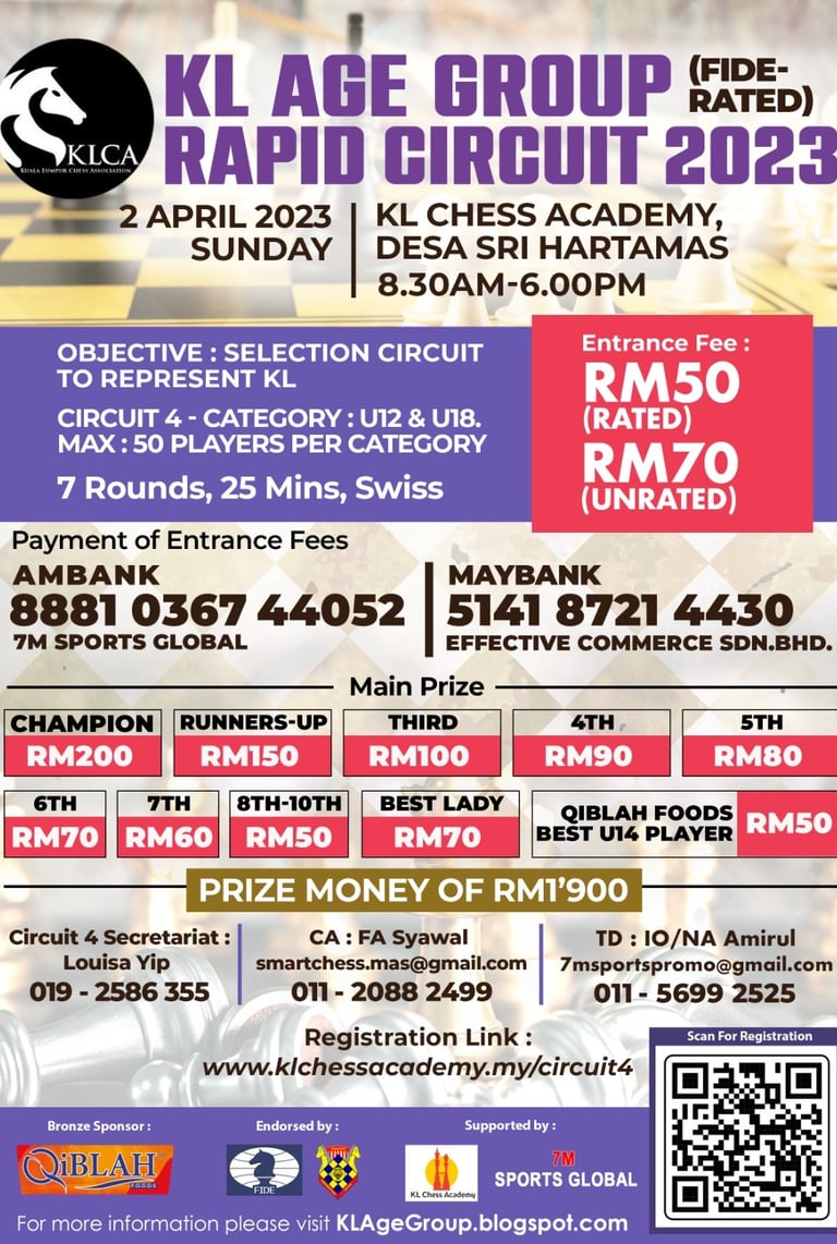KLCA KL Chess Academy. Malaysia Chess. Catur Malaysia