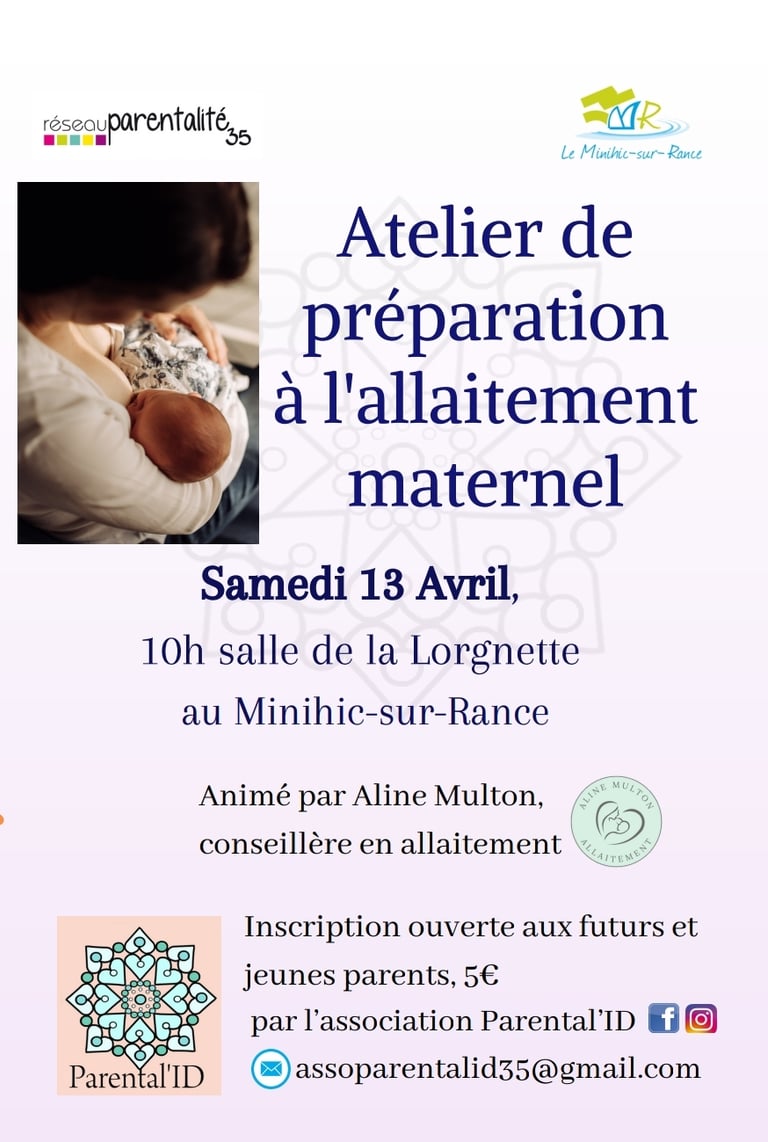 Affiche de l'atelier de préparation à l'allaitement maternel