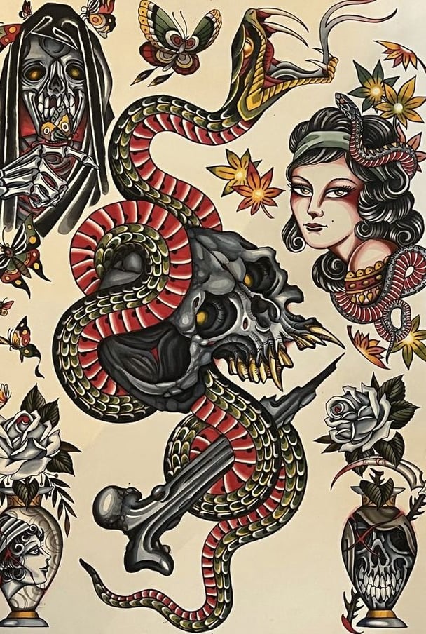 traditional tattoo design Da Nang