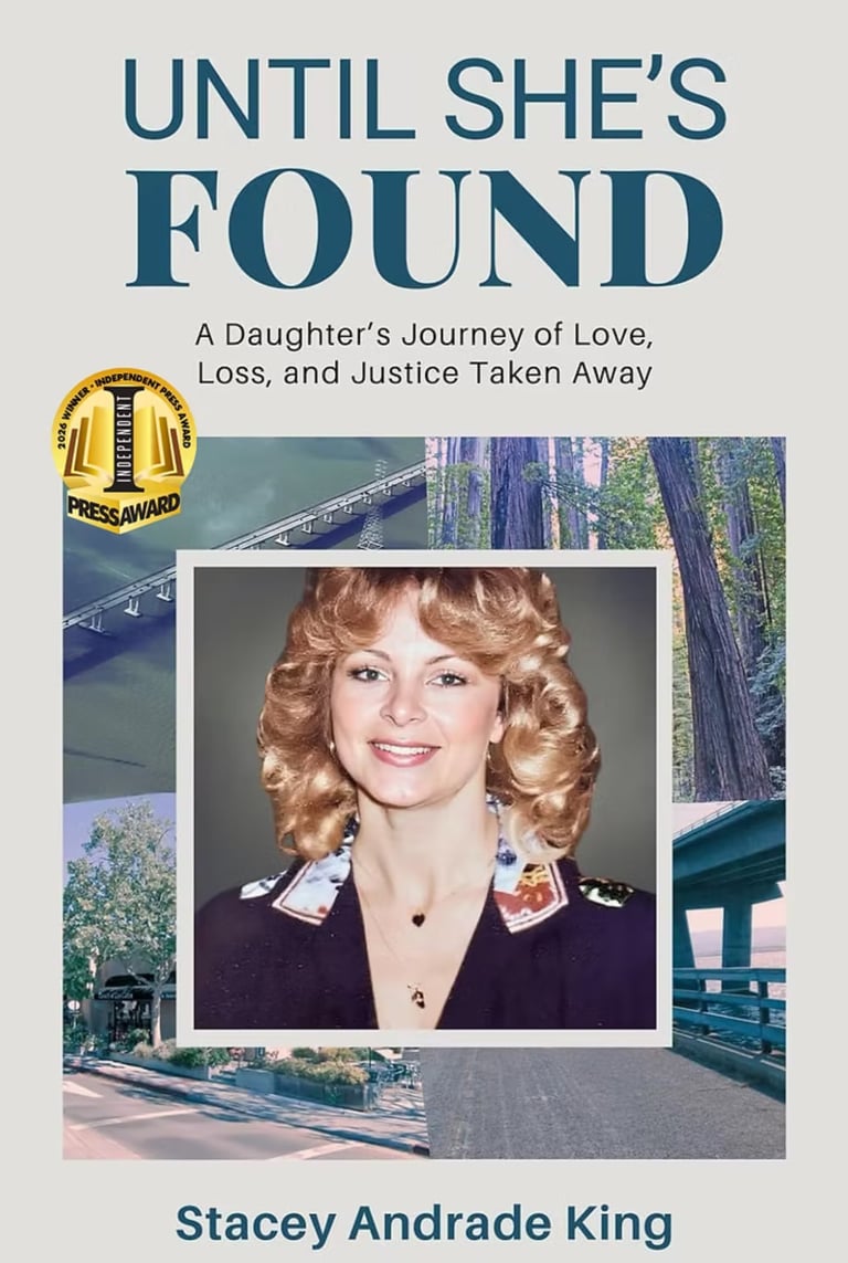 Book cover of Until She’s Found, a memoir by Stacey Andrade King