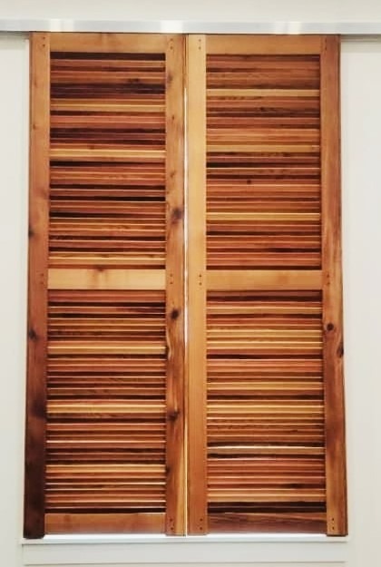 Cedar Wood Shutters (INDOOR), This product is manufactured to order.