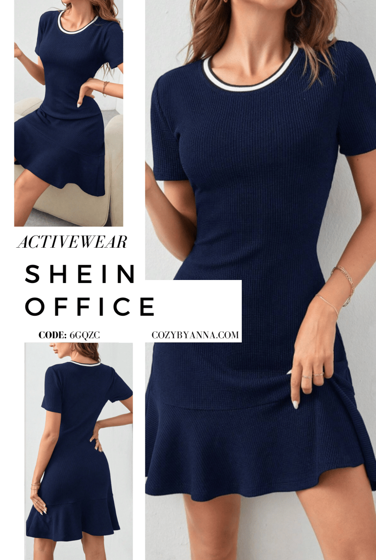 Shein Frenchy casual summer dress with round neck and ruffle hem – lightweight sun dress everyday