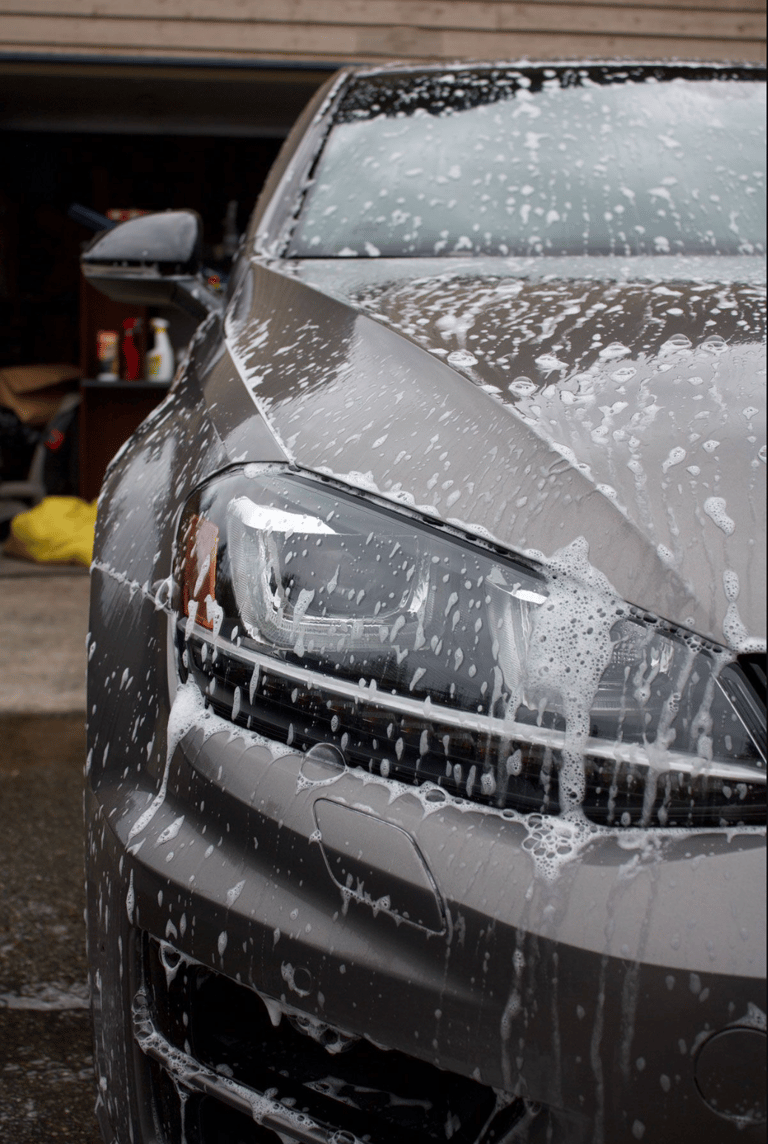 Monthly car detailing maintenance service in progress