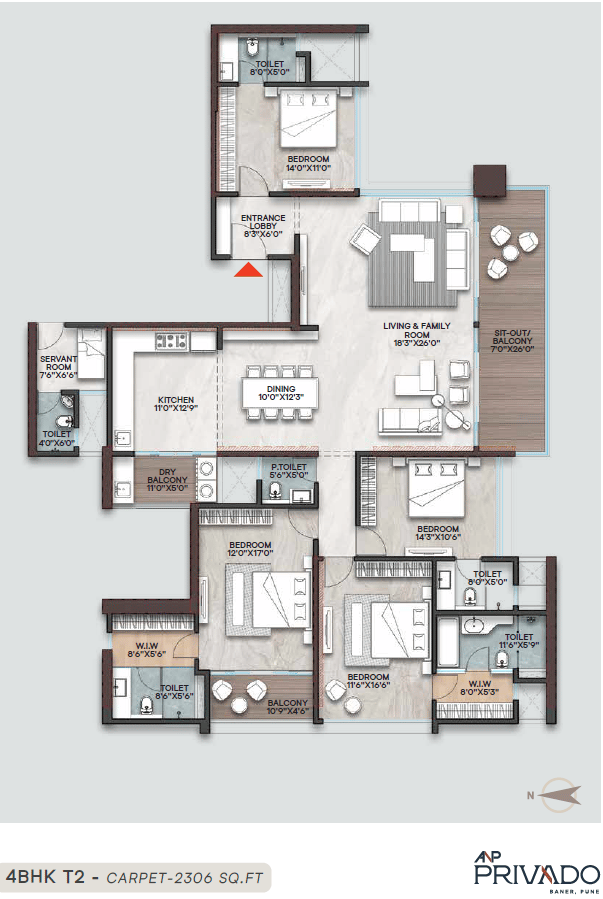 ANP Privado 4BHK - 2306 Sq Ft