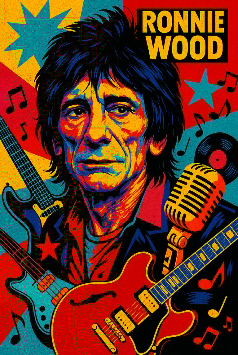 Un pincel con alma de rockstar: Además de su carrera en la música, Ronnie Wood es un pintor consumado cuyo trabajo ha sido e