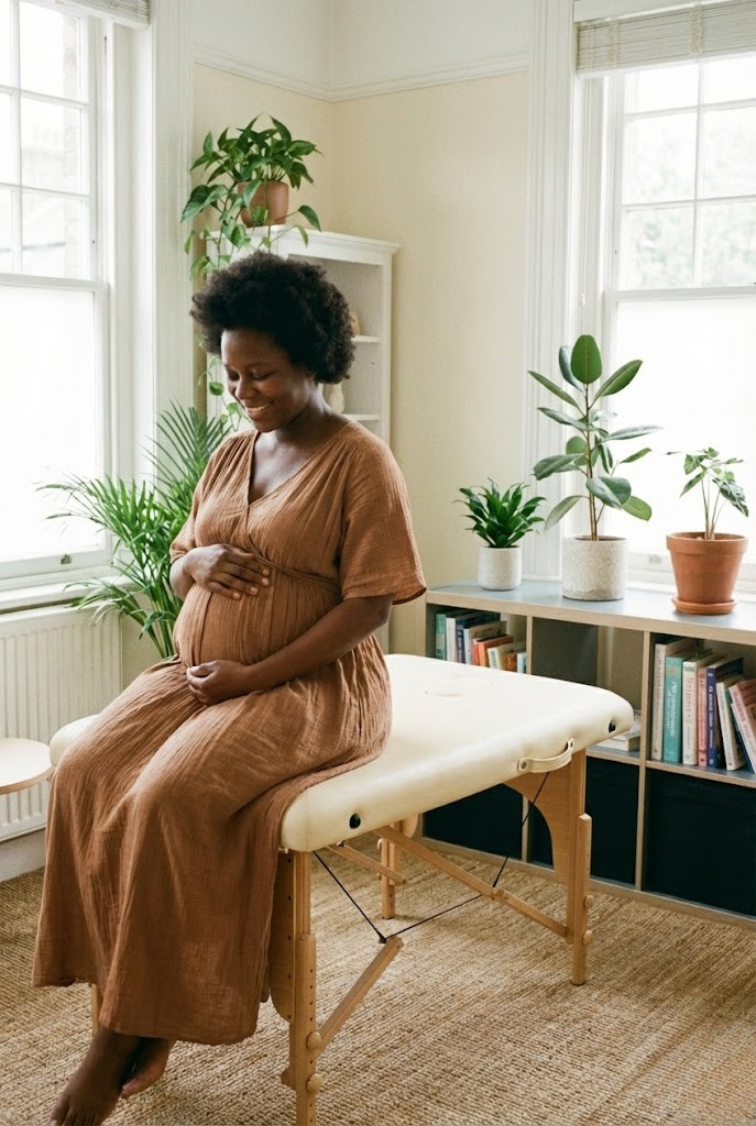 Consultation ostéopathie femme enceinte L'Isle-Adam pour douleurs et sciatique.