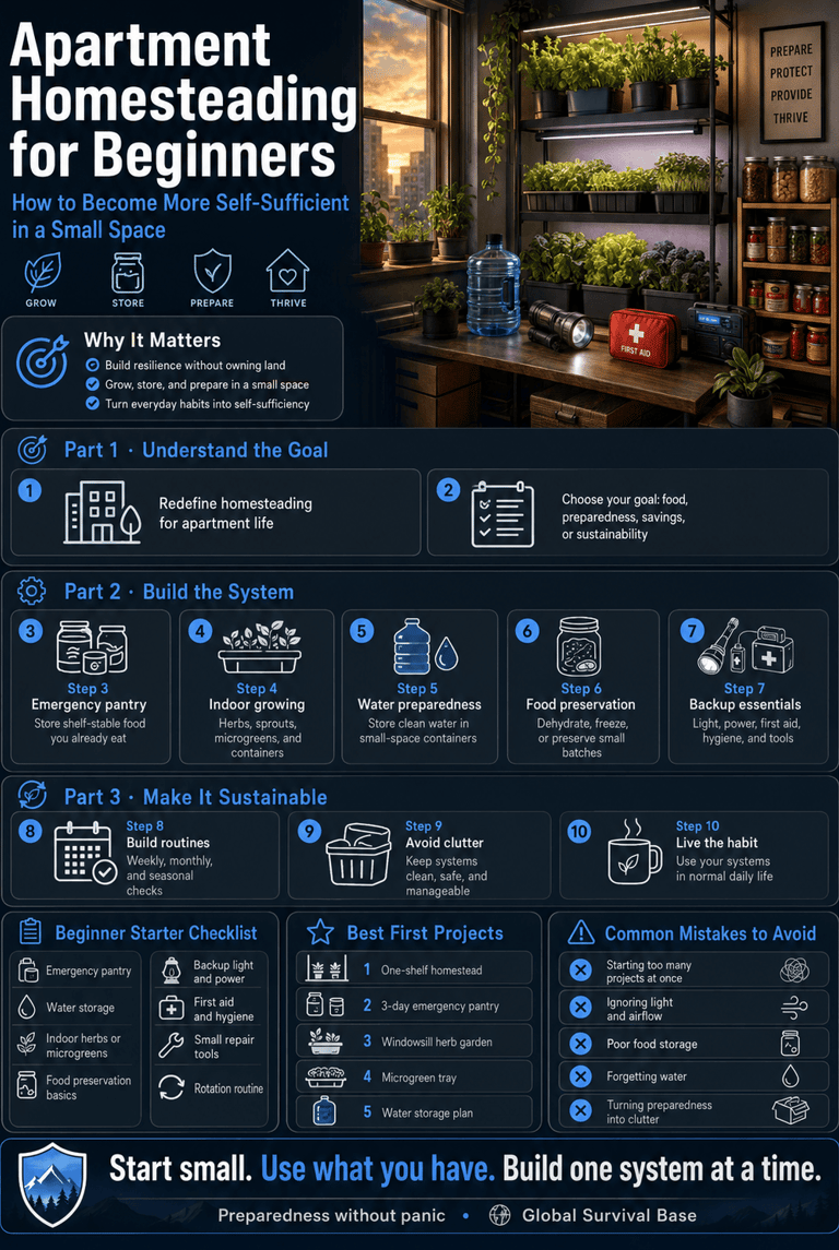 the-infographics-image-of-apartment-homesteading-for-beginners