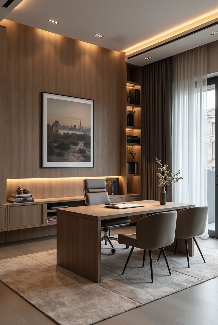 Ofis tasarımı ile planlanan profesyonel çalışma alanı