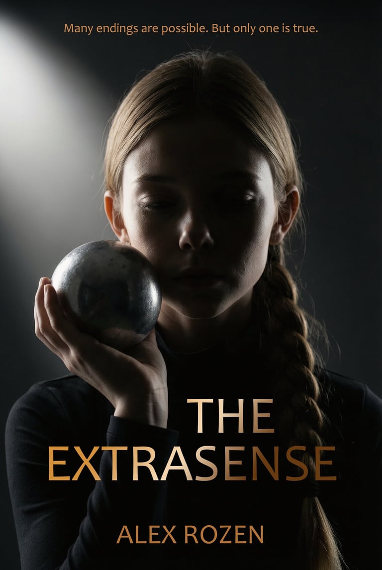 A young woman holding a metal ball