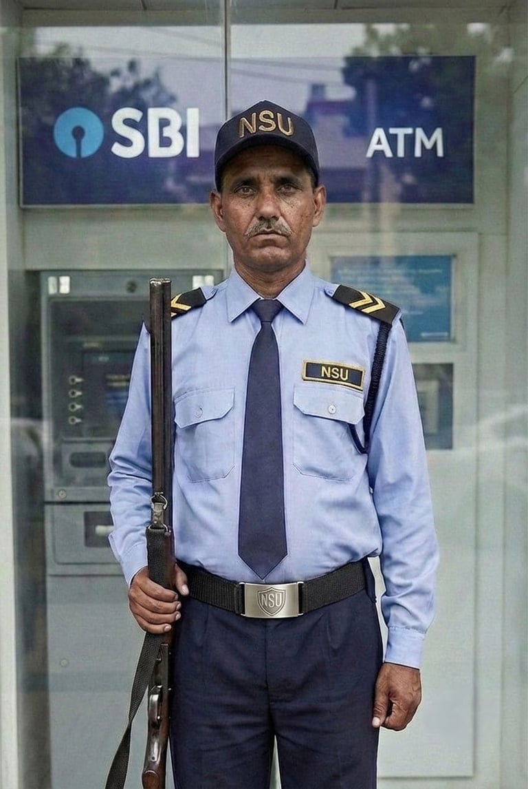 NSU licensed gunmen at SBI atm