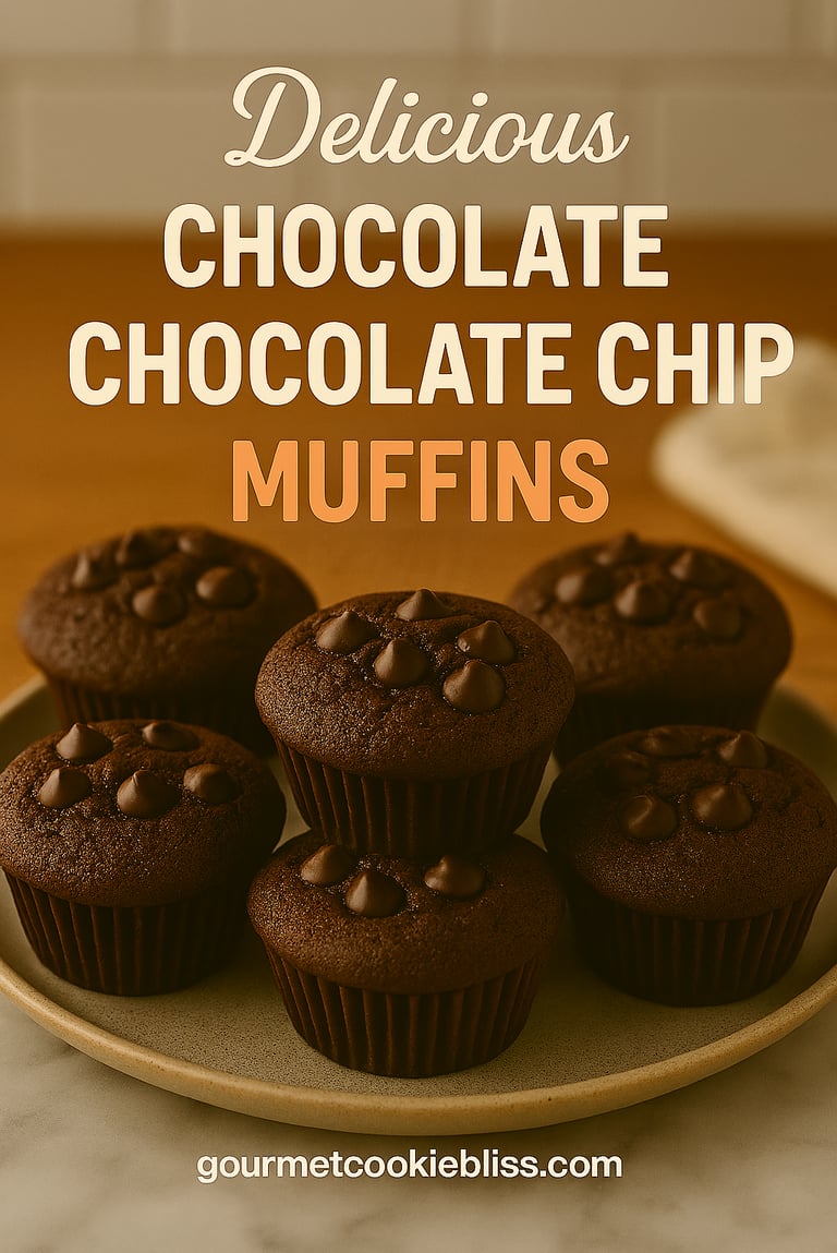 Delicious Chocolate Chocolate Chip Muffins
