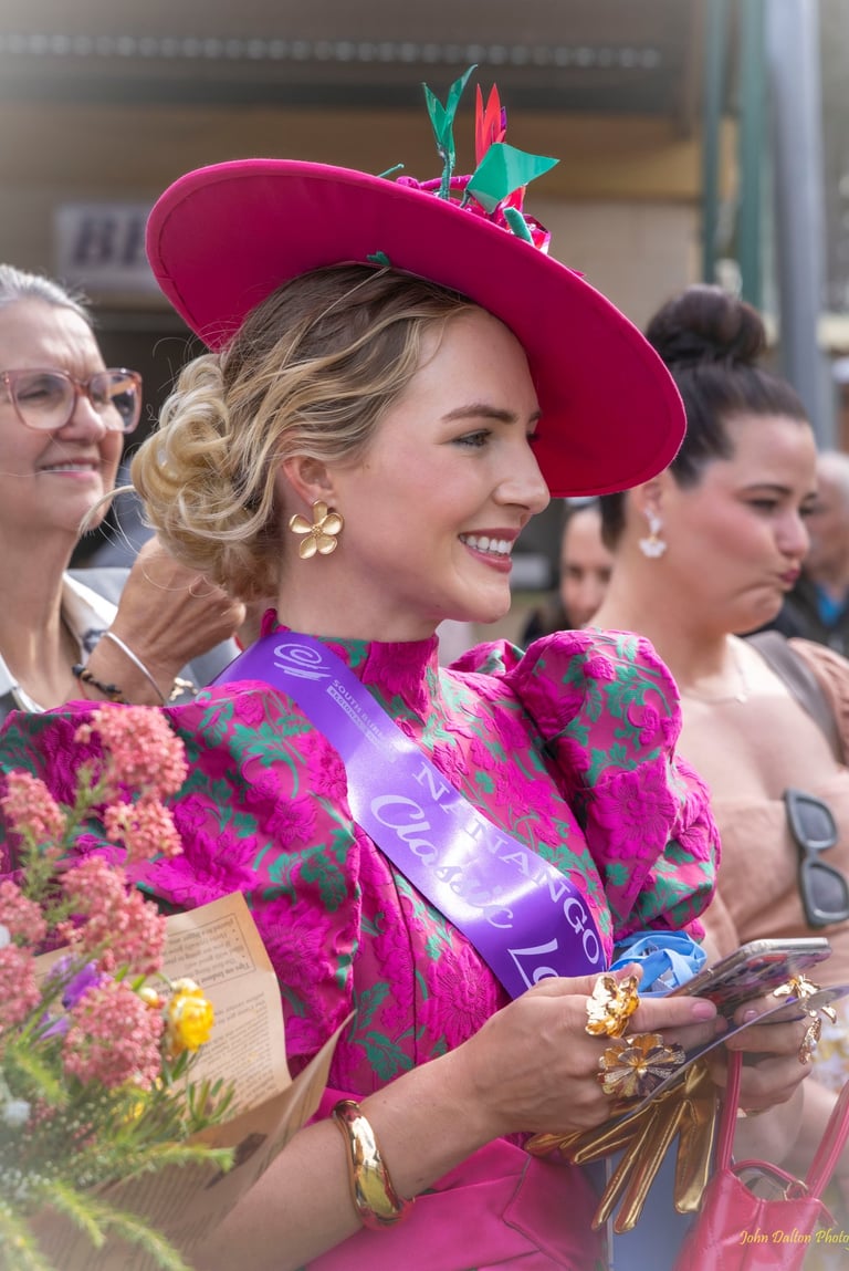 Fashionista enjoying the races