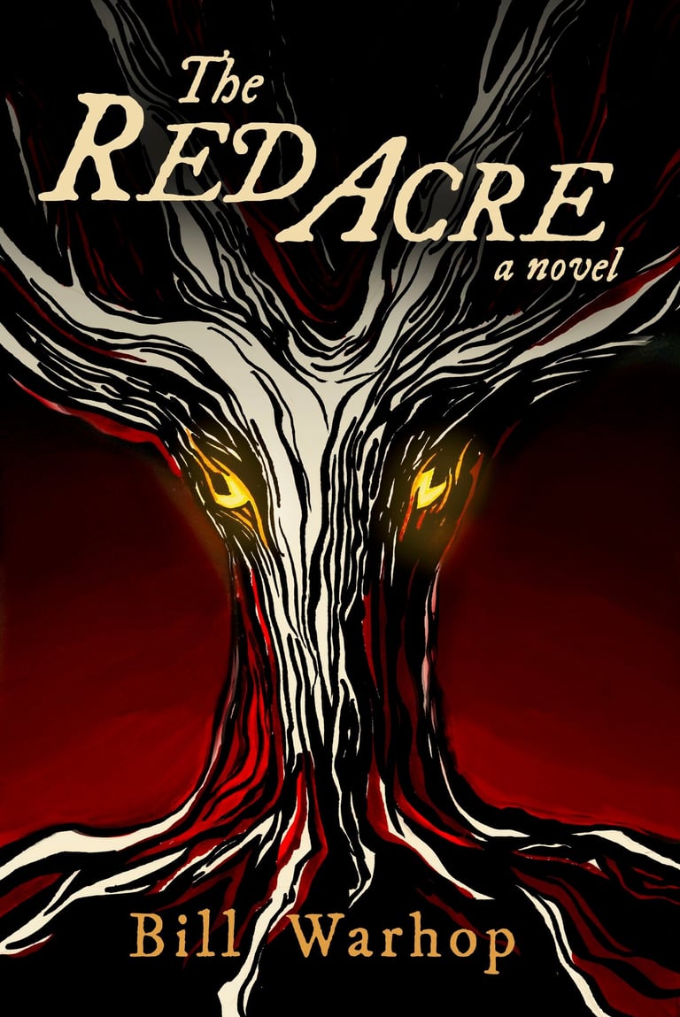 Thumbnail of book cover for horror novel 'The Red Acre' by Bill Warhop