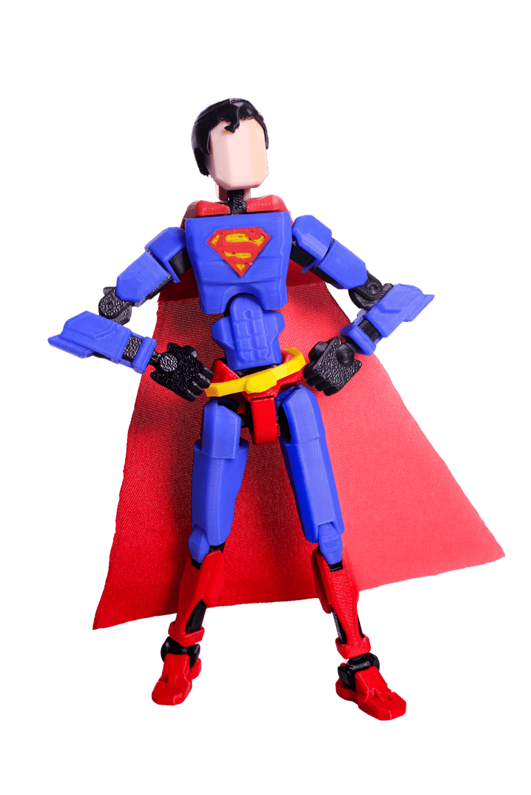 Figura Superman articulada impresa en 3D — Tío TresD México