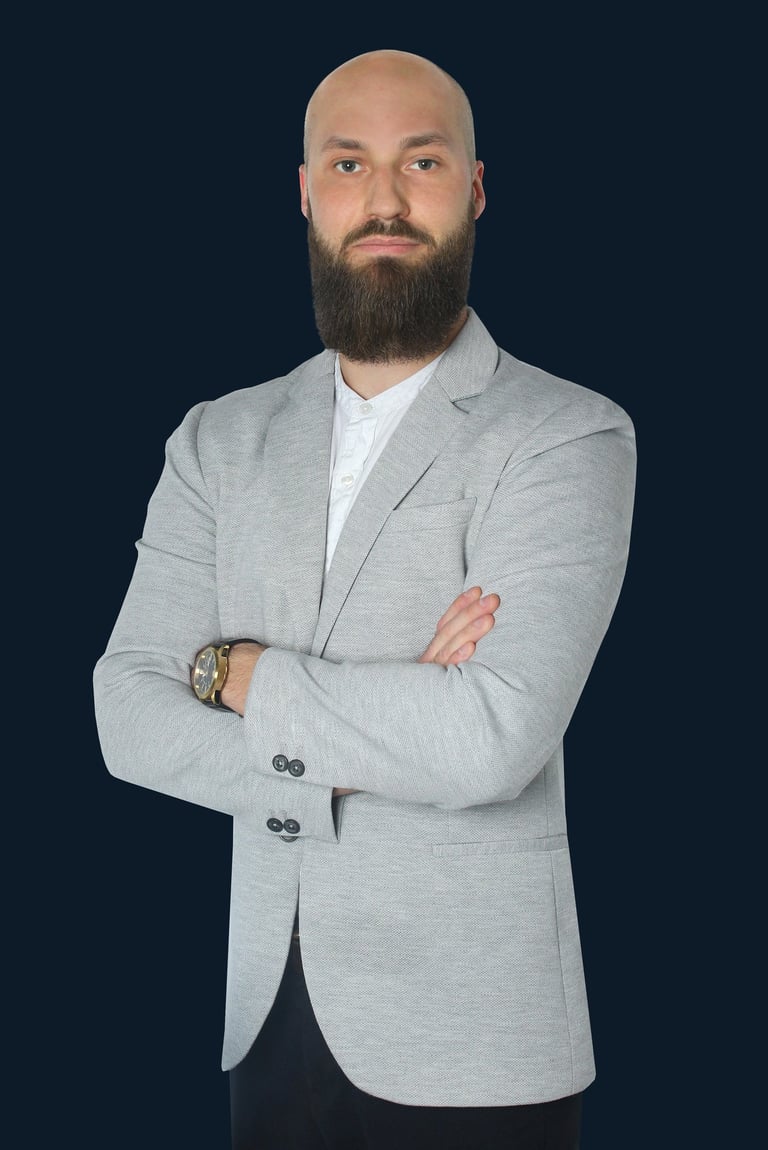 a bald balding man with a beard and a beard