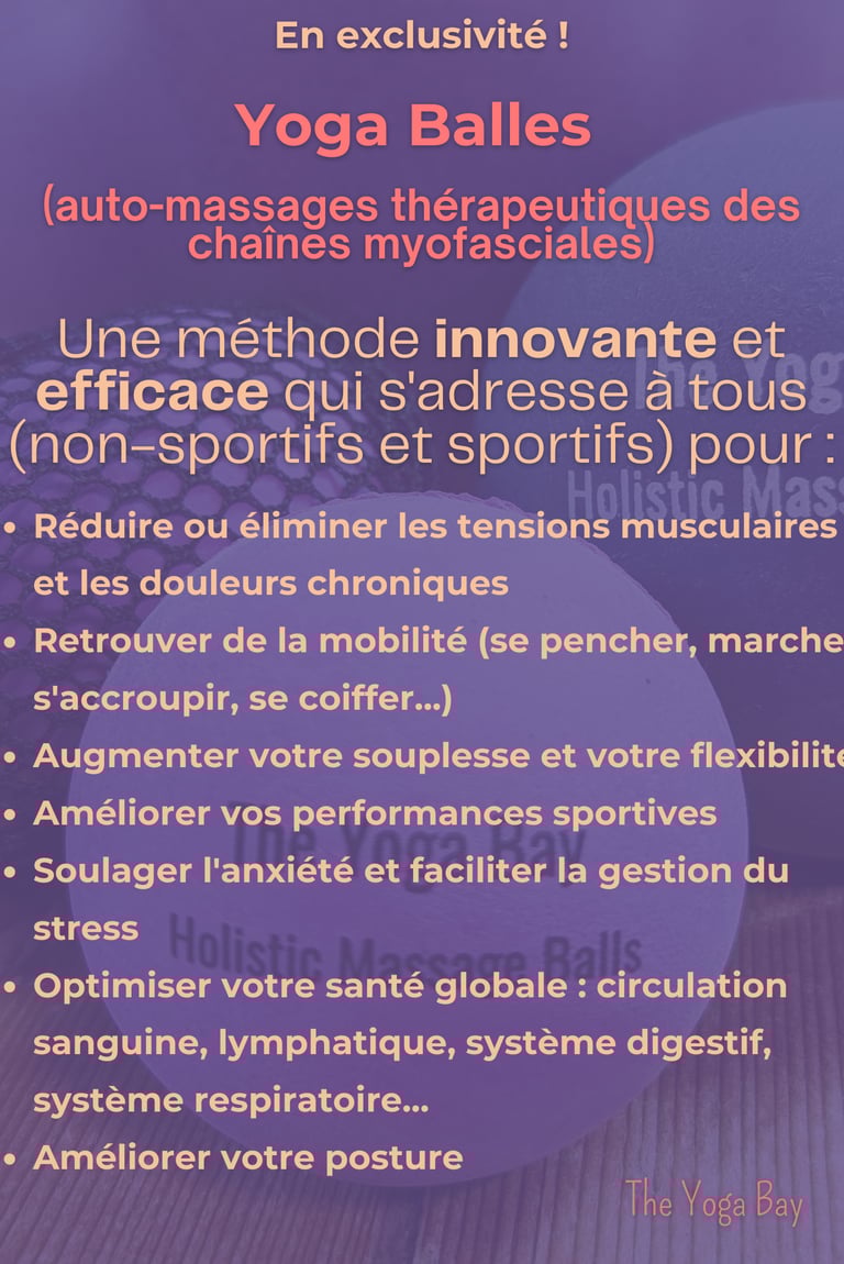 Bienfaits yoga balles auto-massages avec balles