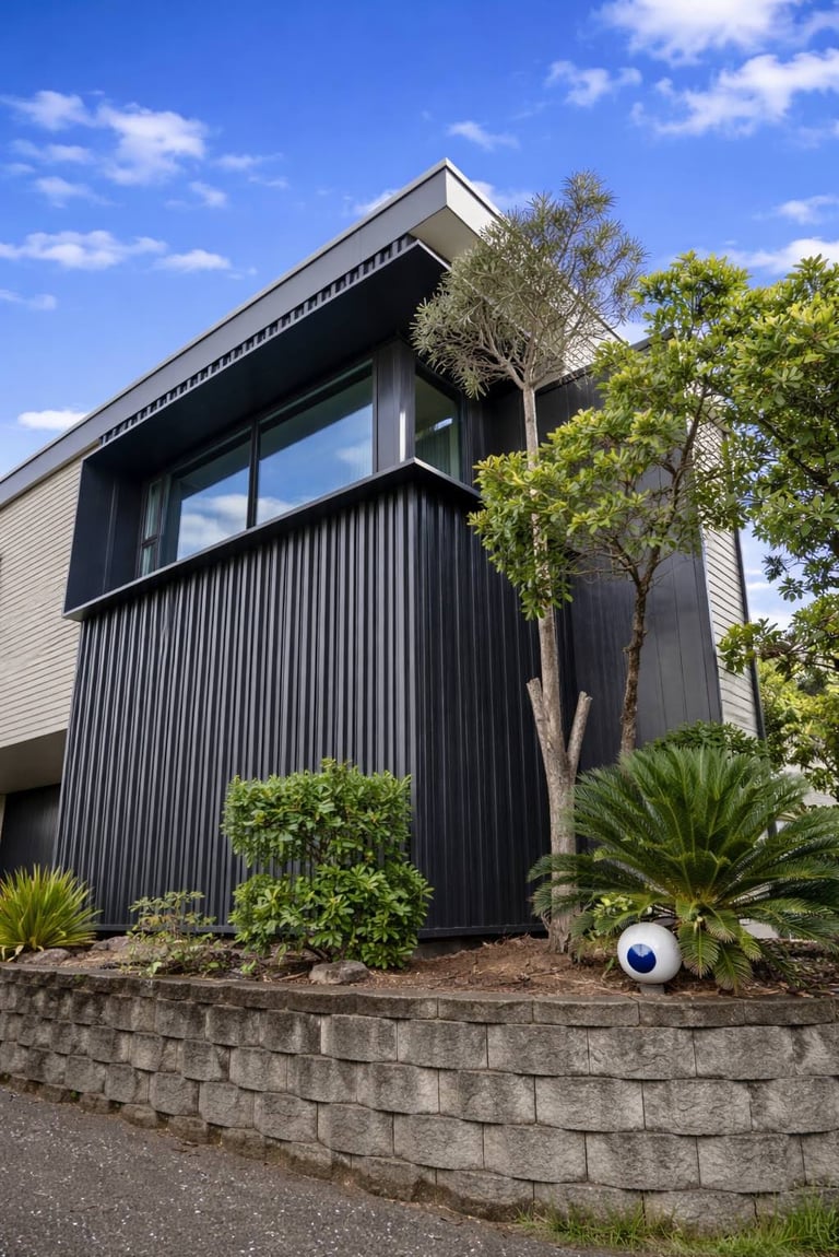 Window shrouds Archimax cladding - CHR Builders Mangawhai