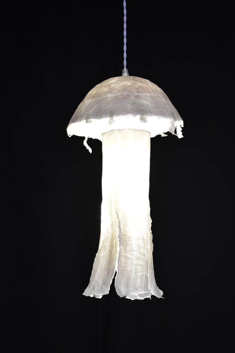 méduse suspension lumineuse papier sète