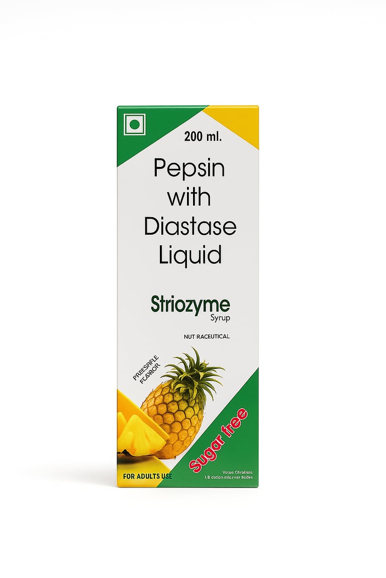 Striozyme Syrup. Digestive enzyme by Strio Healthcare