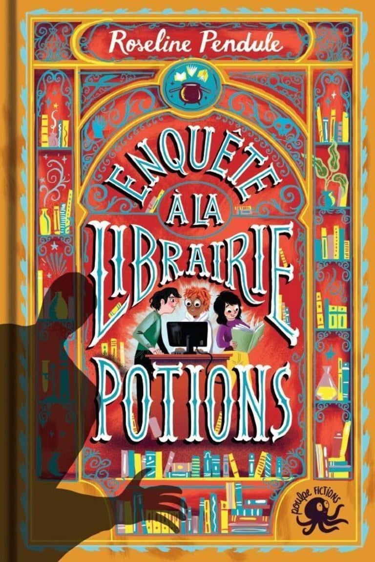 Première de couverture du roman Enquête à la librairie Potions de Roseline Pendule