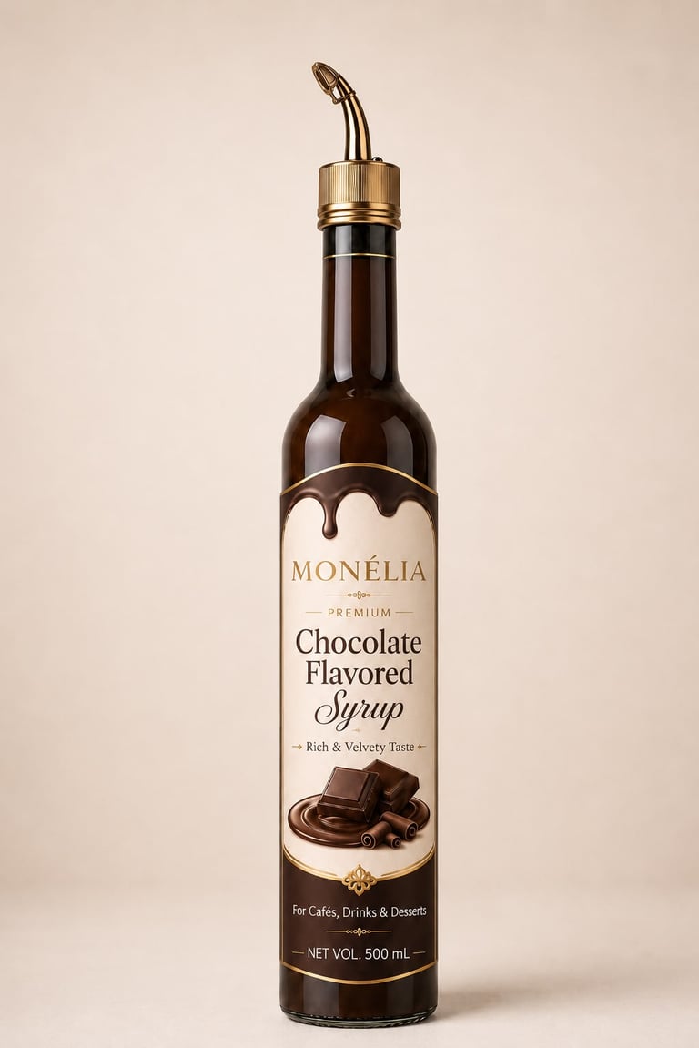 MONÉLIA Chocolate Syrup 500 mL for coffee desserts and milkshakes