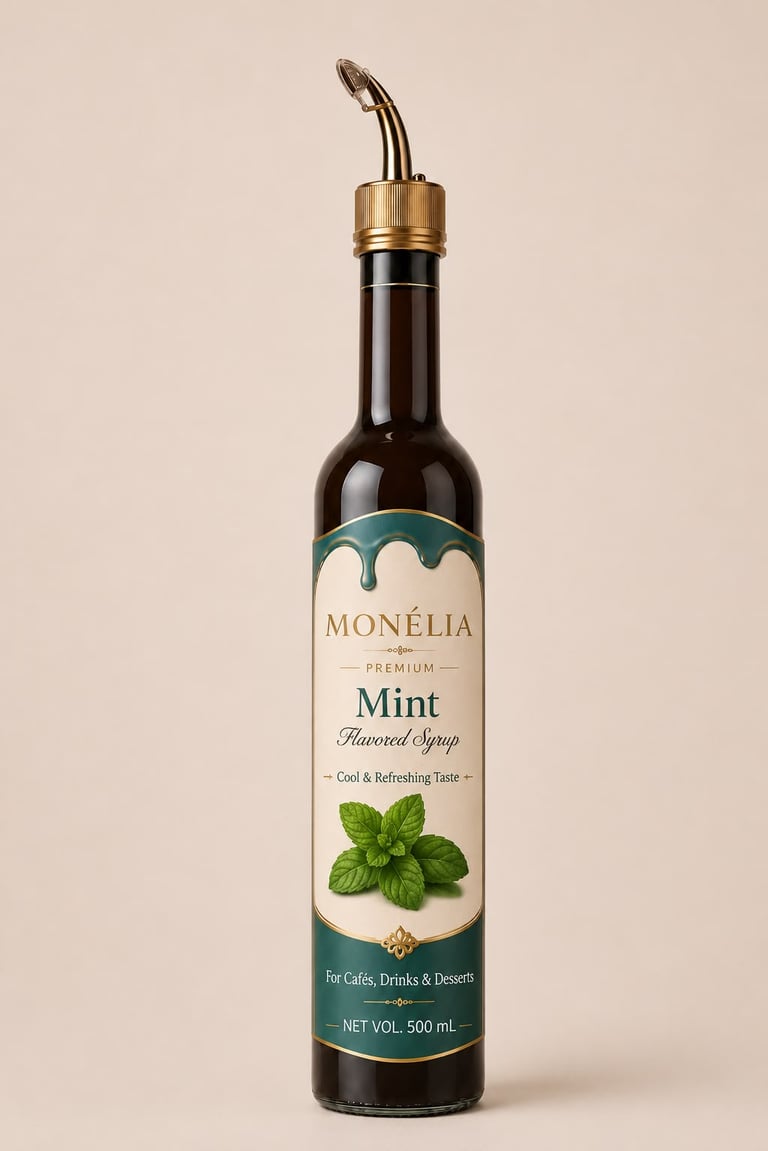 MONÉLIA flavored syrups for coffee iced drinks frappes and desserts MONELIA MINT