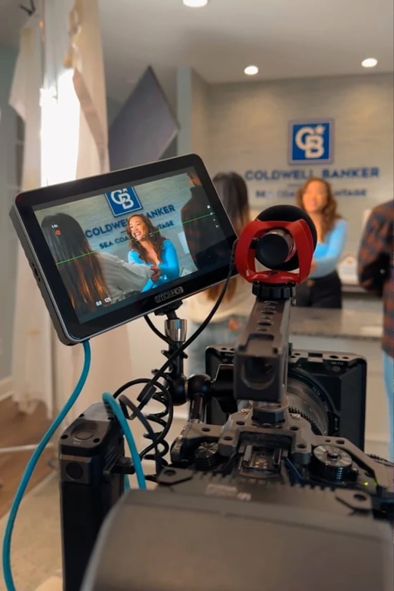 Cinematic RED DRAGON camera setup for professional business filming in North Carolina.