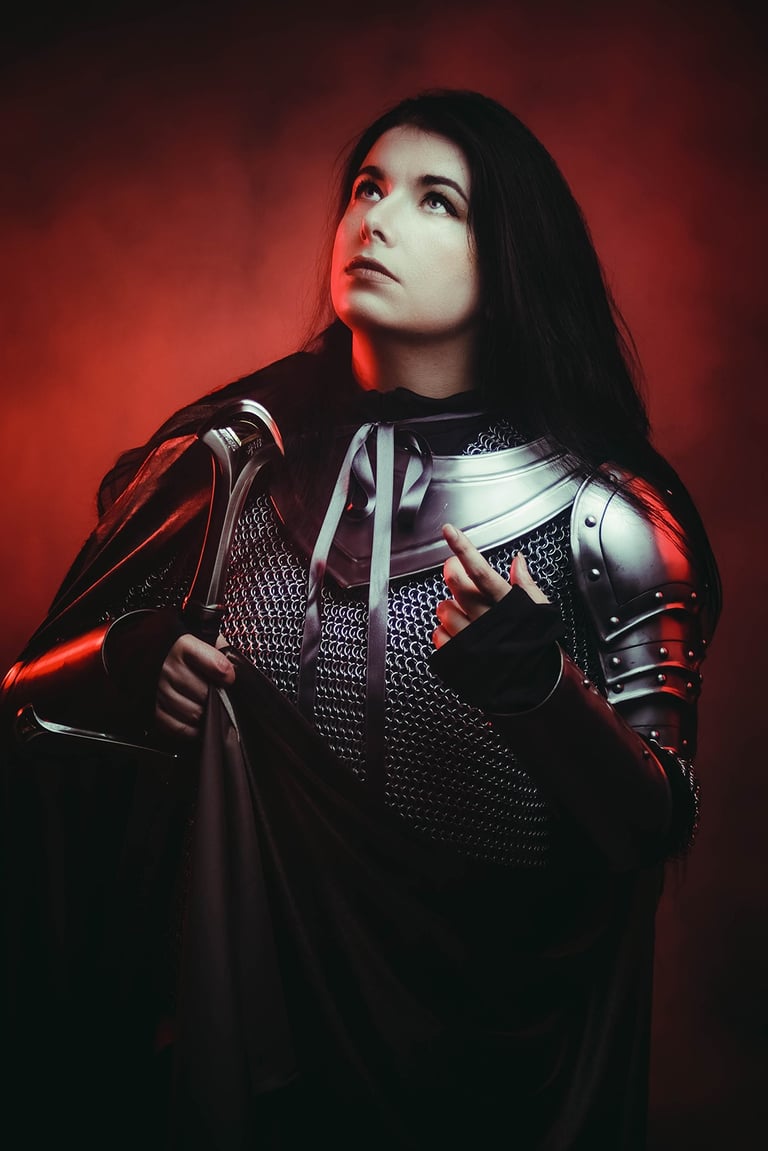 Portrait photo studio à l'ambiance chevaleresque, capturez autour de Pau.