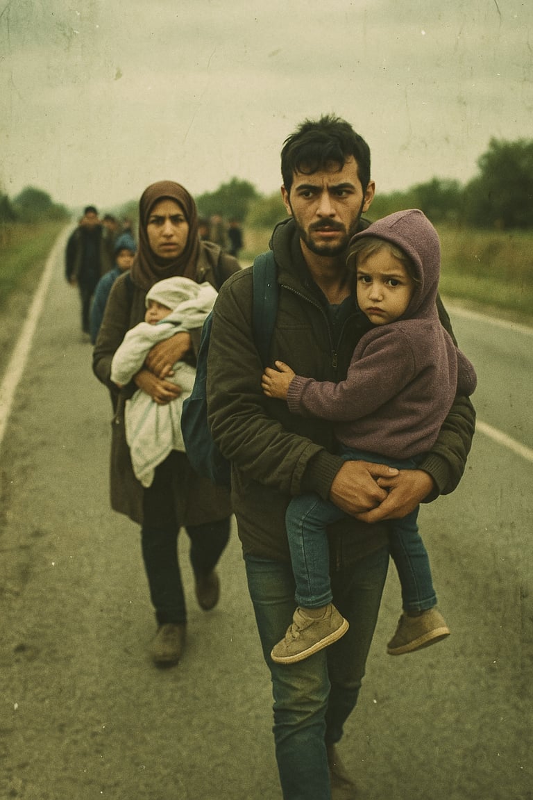 Réfugiés - Illustration pour la journée mondiale du migrant et du réfugié.