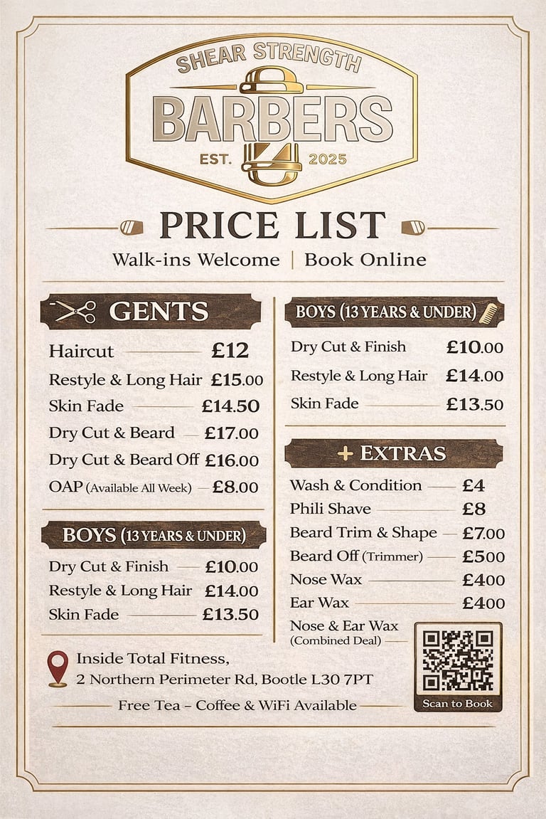 Price list 