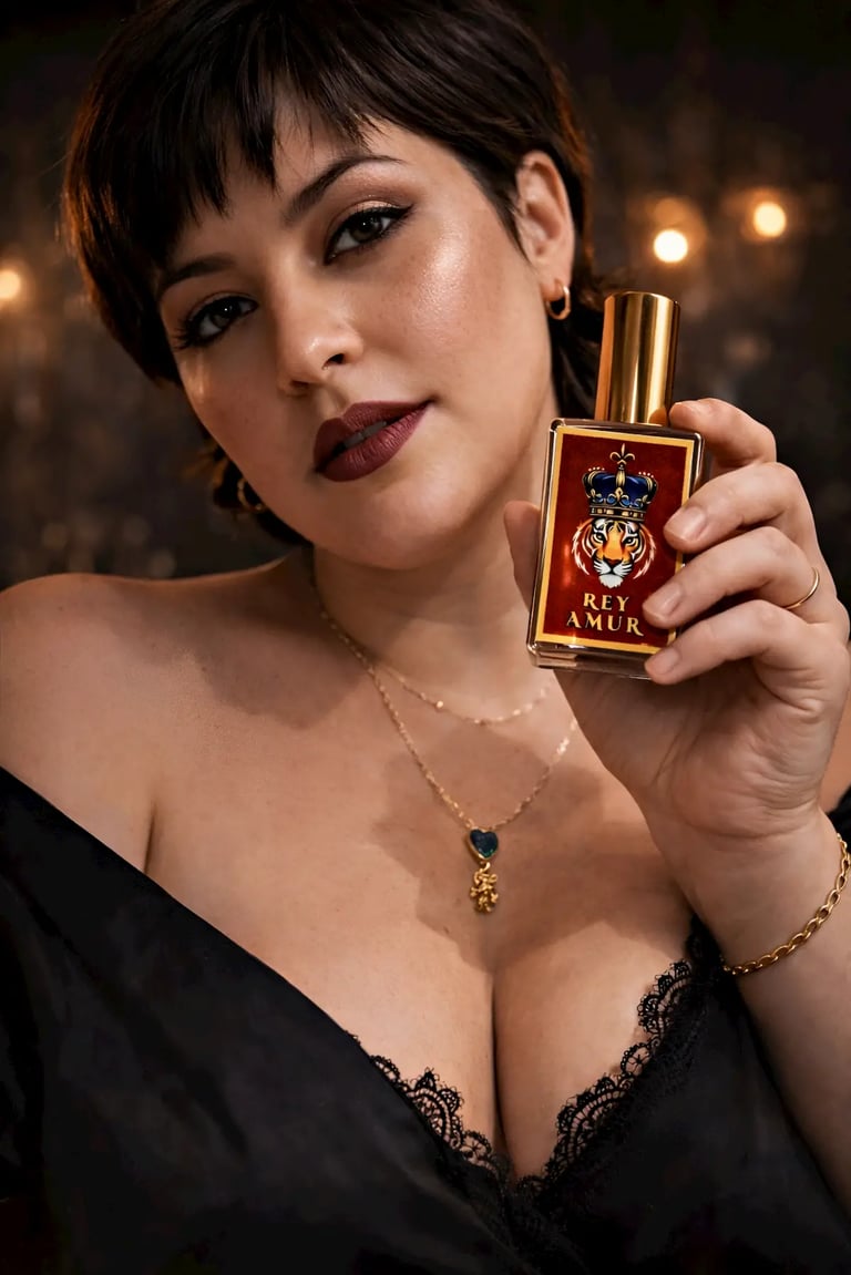 REYAMUR perfume lifestyle image with model representing confidence and identity