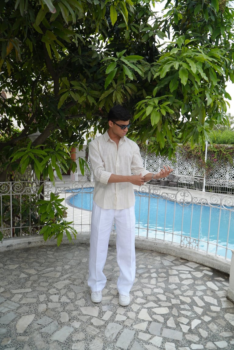 linen trousers