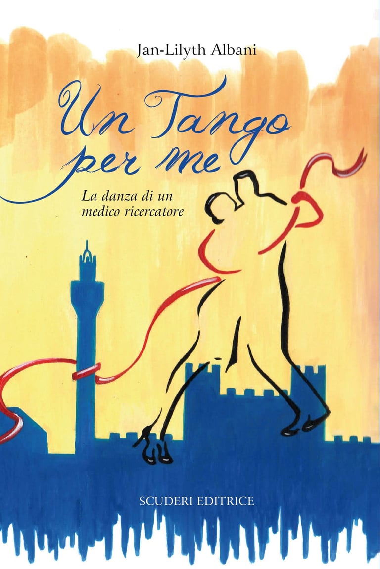 a woman in a red dress is holding a red ribbon