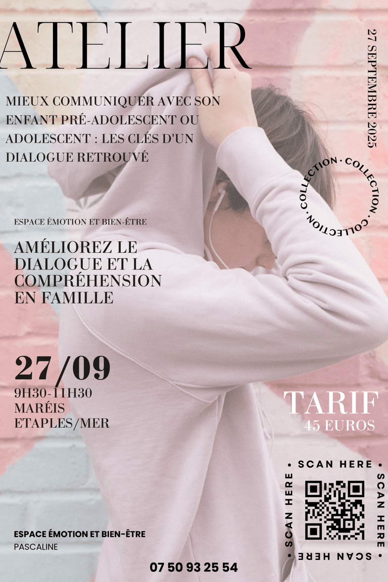 affiche espace émotion et bien-être atelier pour parents 