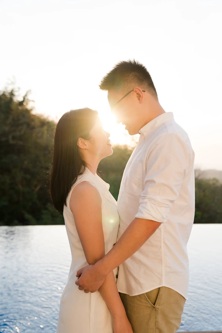 Stefy couple portrait during sunset at Renaissance Uluwatu Bali