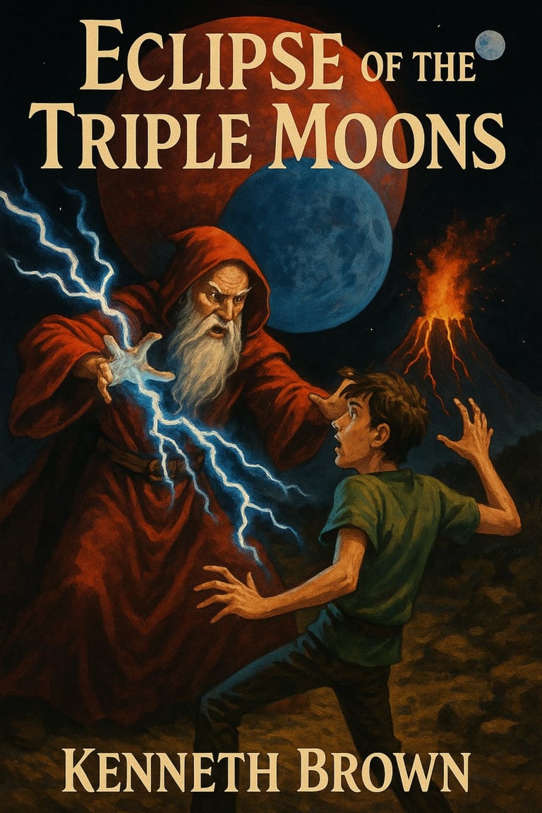 Can three teens from Earth rescue their friend before the Eclipse of the Triple Moons?