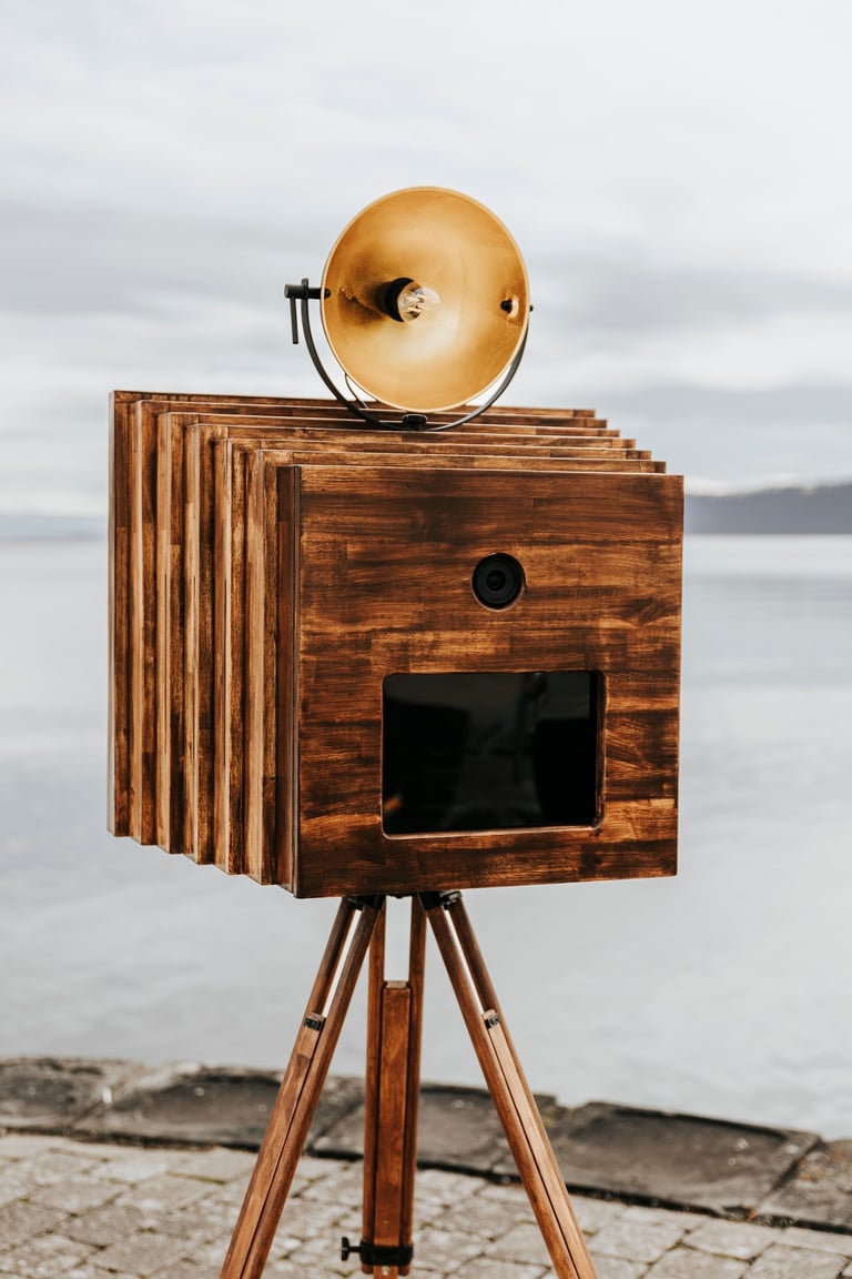 Klassik Fotobox von Partivent – stilvolle Fotobox für Hochzeiten, Feiern & Events rund um den Bodens