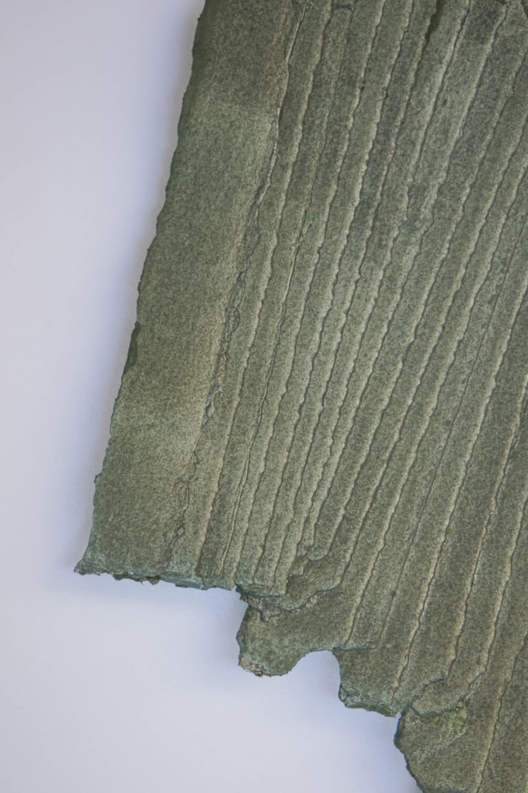 Dettaglio Opera Sedimentazioni Verde Ulivo - Officina Cromatica - Liguria Lavagna