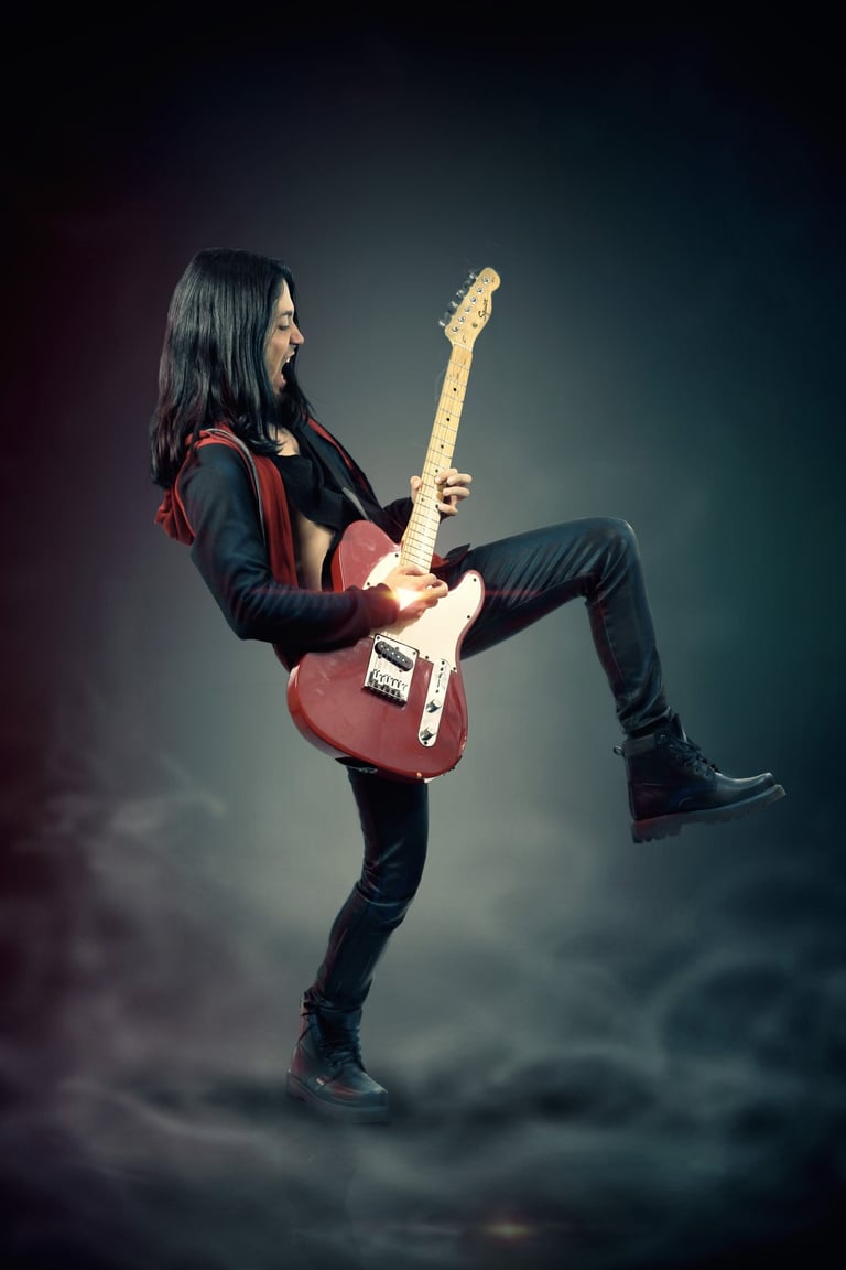 a man with a guitar and a guitar - frank rod