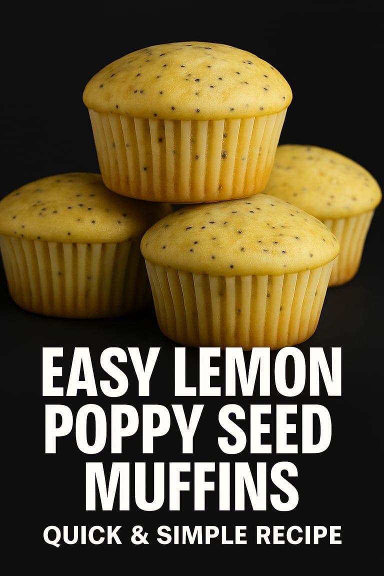 Easy Lemon poppy seed muffins