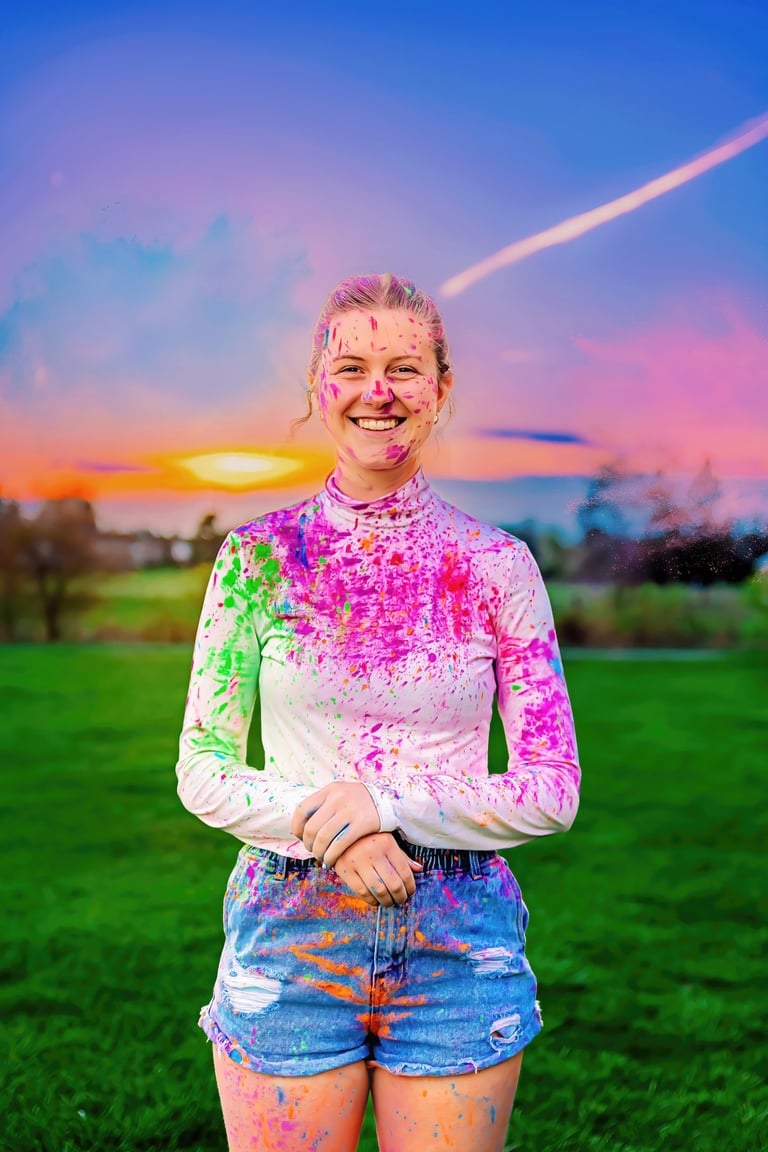Senior rep team in Lancaster PA. Paint powder senior pictures Lititz PA