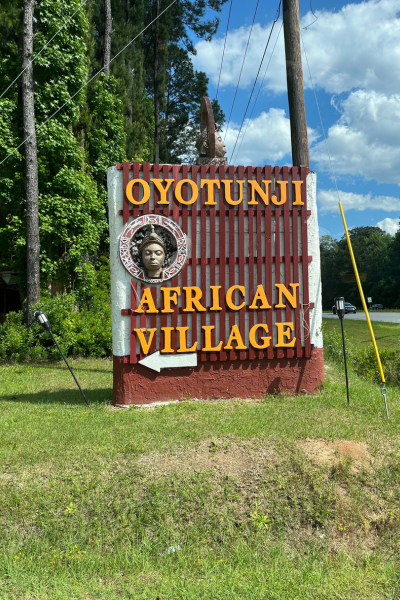 Oyotunji African Kingdom entrance signage