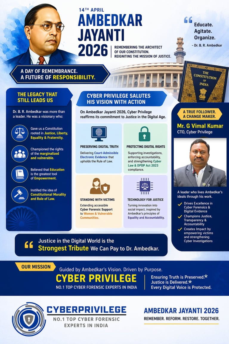 Ambedkar Jayanti Justice in the Digital Era From Constitution to Cyber Justice: Ambedkar’s Vision Lives On Digital India