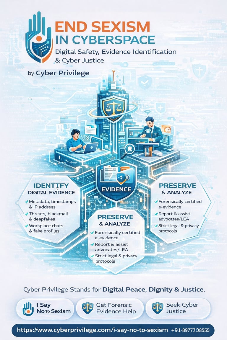 I Say No To Sexism Digital Safety Evidence Cyber Justice Initiative By Cyber Privilege 8977308555
