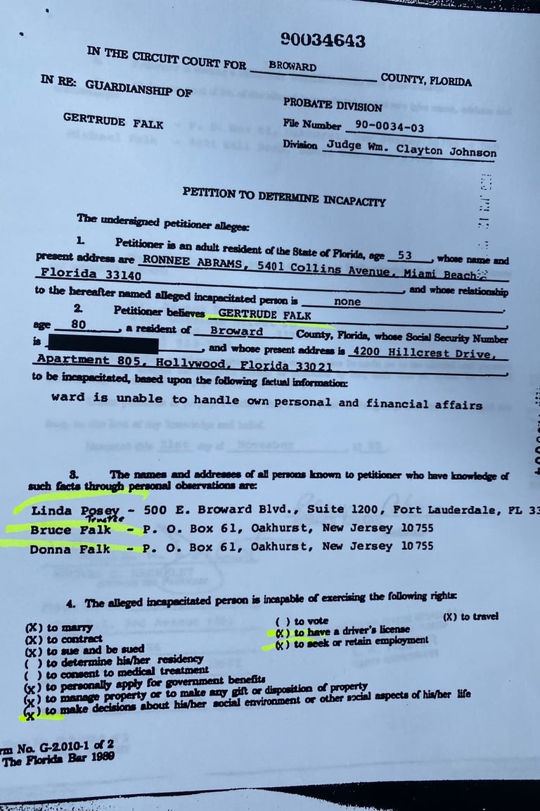 The Florida Suffering at the hands of Bruce, Donna and Michael Falk