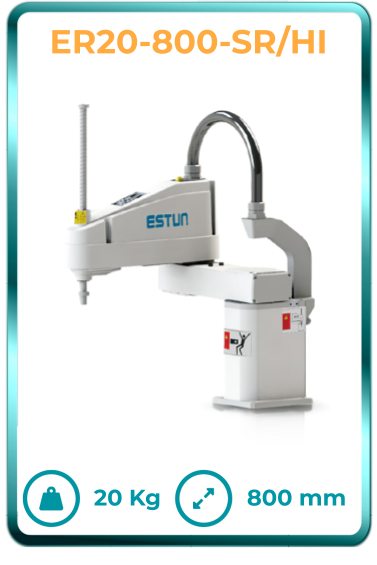 Robot industrial Scara chino de calidad en México modelo Estun ER20-800-SR/HI