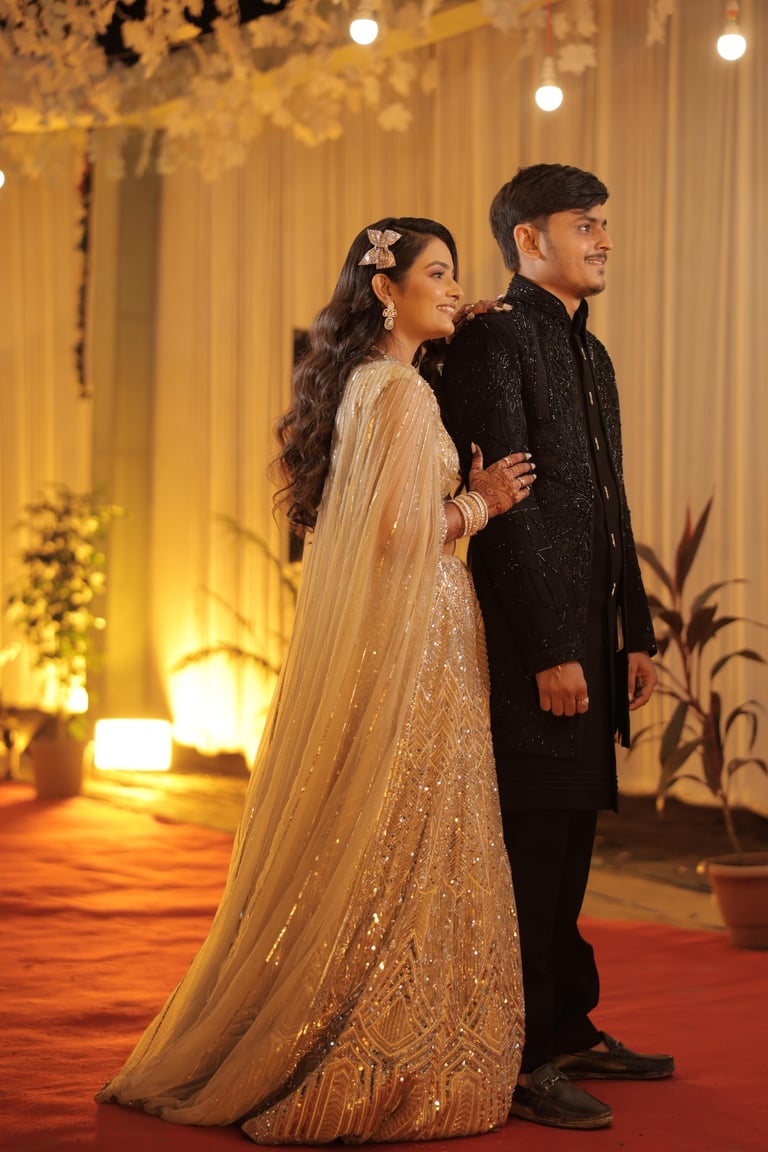 best couple photography with reception function r&d bridal makeup studio and salon vadodara