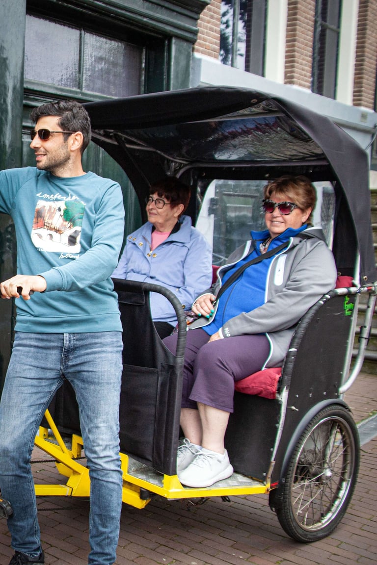 canadial ladies on bike taxi