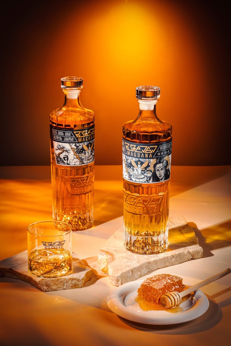 Honey Kiss. Mountain gin. Liqueur. gin liqueur. 